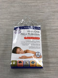 All-in-One Pillow Protector with Bed Bug Blocker - White